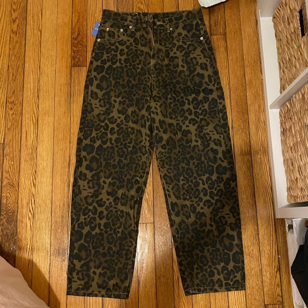 Straight Leg Leopard Jeans - New With Tags - Women’s S/M